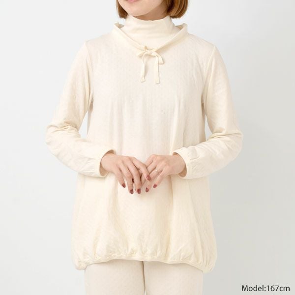 オーガニックコットン エアニットタートルパジャマ ナチュラル M