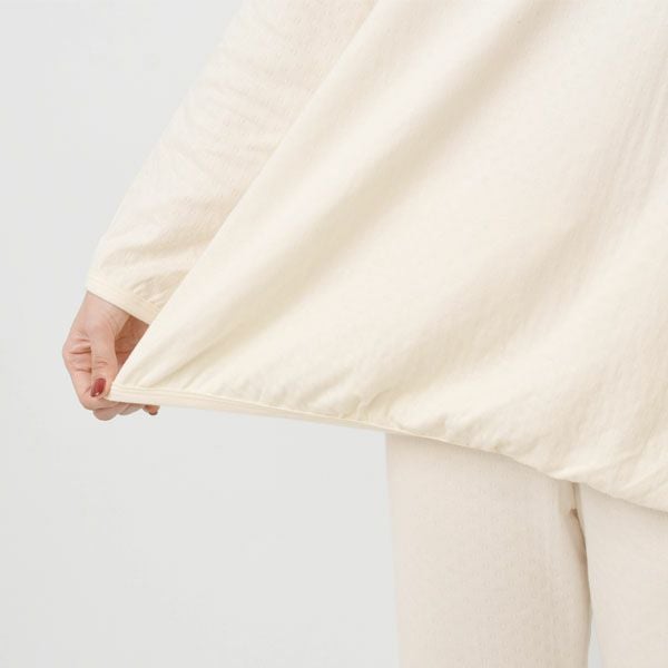 オーガニックコットン エアニットタートルパジャマ ナチュラル M