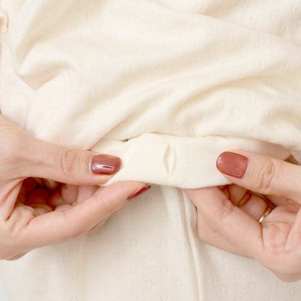 オーガニックコットン エアニットタートルパジャマ ナチュラル M