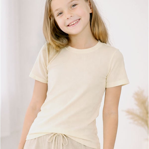 オーガニックコットン キッズラウンドネックシャツ(半袖)