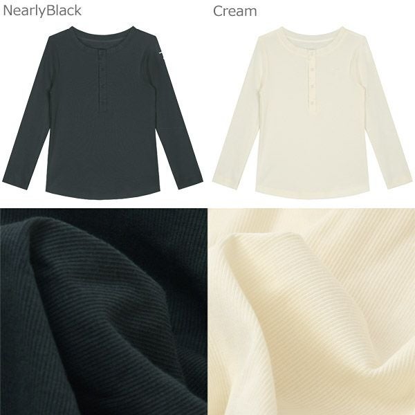 オーガニックコットン キッズヘンリーネックシャツ(長袖)