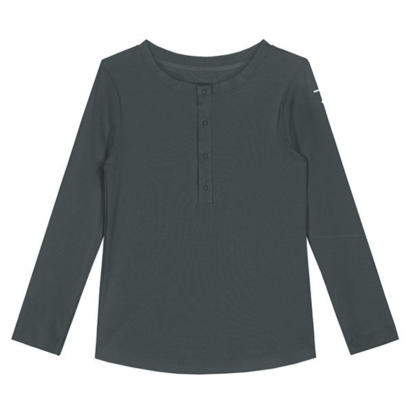 オーガニックコットン キッズヘンリーネックシャツ(長袖)