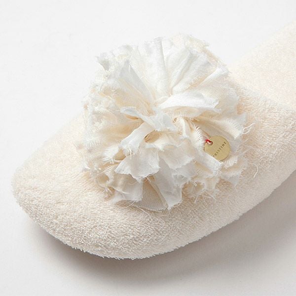 オーガニックコットン パイルスリッパ ナチュラル 22-24