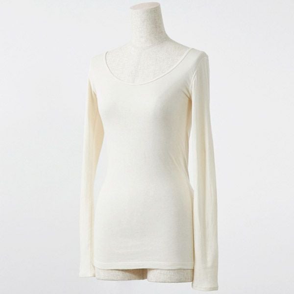オーガニックコットン＆シルク リバーシブルＵネックプルオーバー