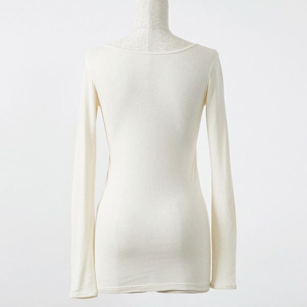 オーガニックコットン＆シルク リバーシブルＵネックプルオーバー