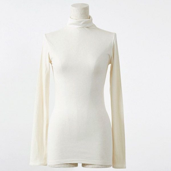 オーガニックコットン＆シルク リバーシブルタートルネックプルオーバー