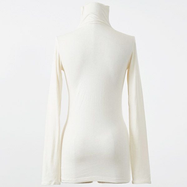 オーガニックコットン＆シルク リバーシブルタートルネックプルオーバー