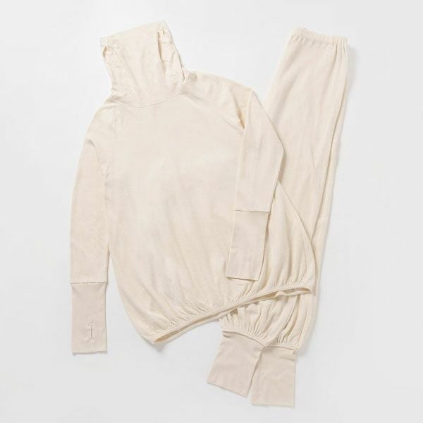 オーガニックコットン タートルウォーマーパジャマ ナチュラル M