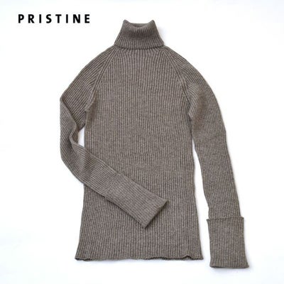 オーガニックコットン&ヤク リブタートル グレー M