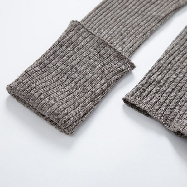 オーガニックコットン&ヤク リブタートル グレー M