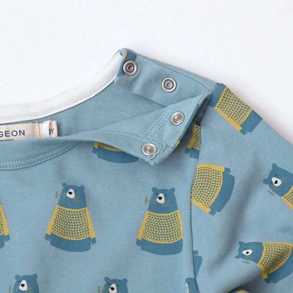 オーガニックコットン キッズ巾着つきパジャマ（長袖）Bear