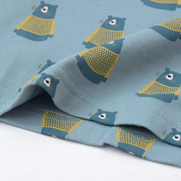 オーガニックコットン キッズ巾着つきパジャマ（長袖）Bear