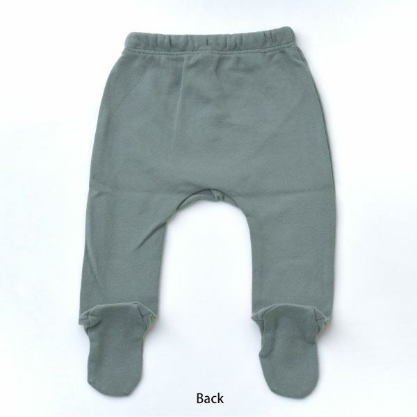 オーガニックコットン ベビー長袖あわせトップス＆足つきパンツ