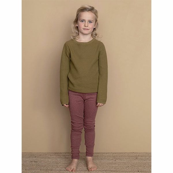 オーガニックコットン キッズ フライスレギンス