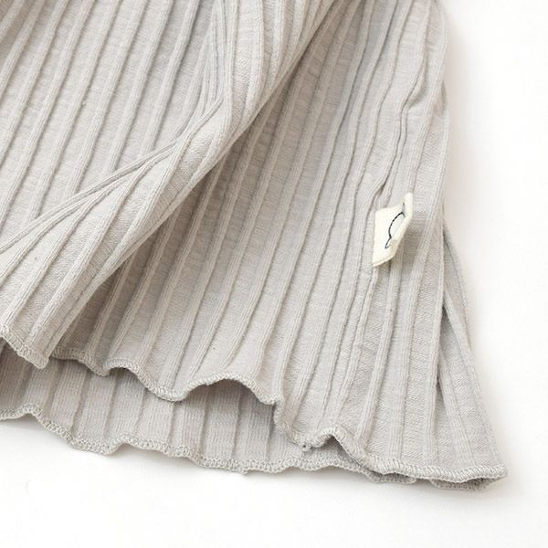 オーガニックコットン キッズ モックネックリブTシャツ(長袖)