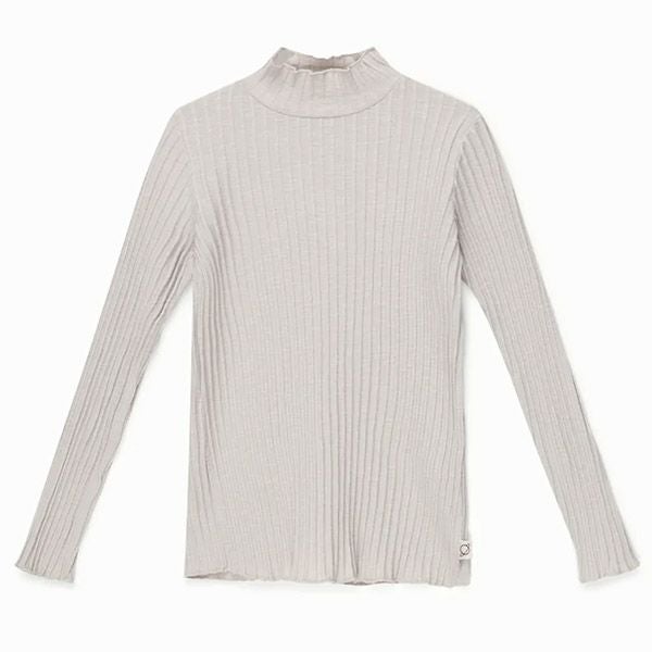 オーガニックコットン キッズ モックネックリブTシャツ(長袖)