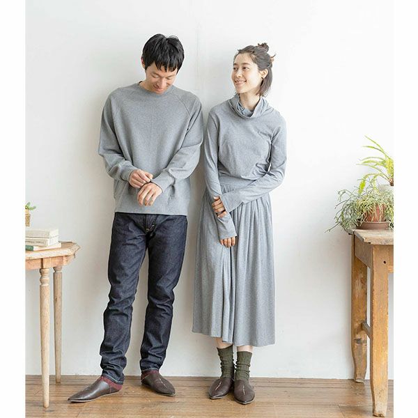 オーガニックコットン 裏毛スウェットトップ