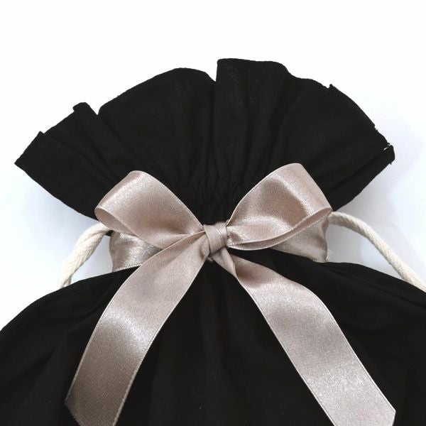 ギフトラッピング オーガニックコットン エコバッグ Black
