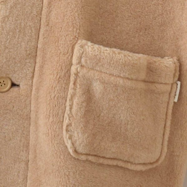 オーガニックコットン ベビーフード付きファーコート