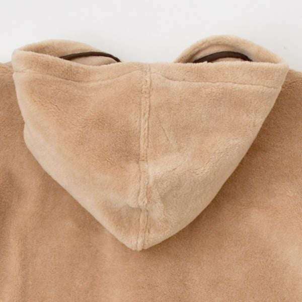 オーガニックコットン ベビーフード付きファーコート