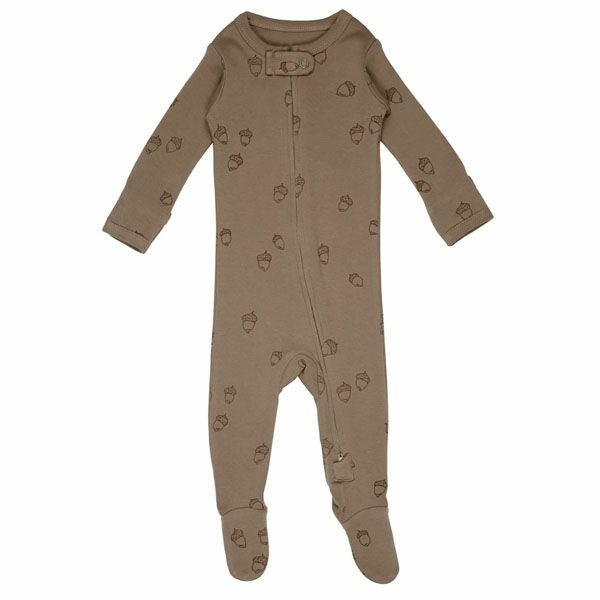 オーガニックコットン ベビー足つきカバーオール Acorn