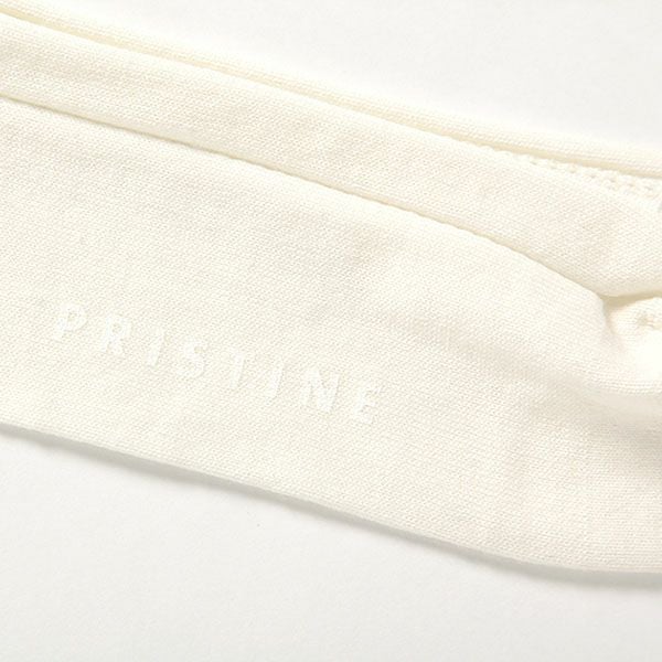 オーガニックコットン タックリブソックス ホワイト 22-24