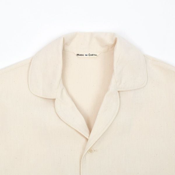 オーガニックコットン オープンカラーブラッシュドパジャマ