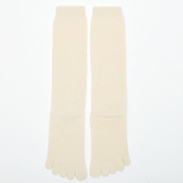 オーガニックコットン綿100%5本指ハイソックス