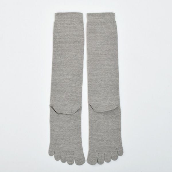 オーガニックコットン綿100%5本指ハイソックス