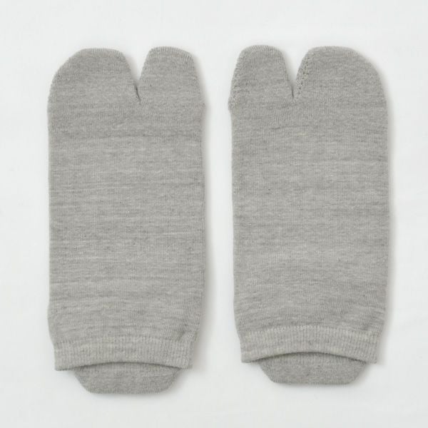 オーガニックコットン タビ型パイルアンクル丈ソックス