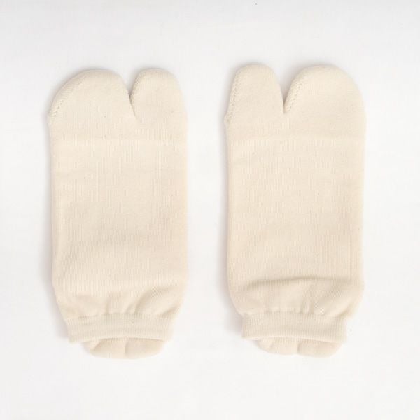 オーガニックコットン タビ型パイルアンクル丈ソックス