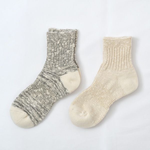 オーガニックコットン スラブリブアンクルソックス