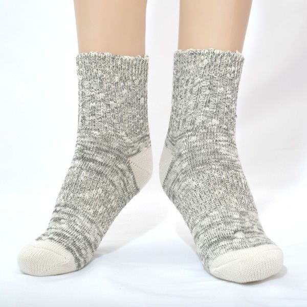 オーガニックコットン スラブリブアンクルソックス