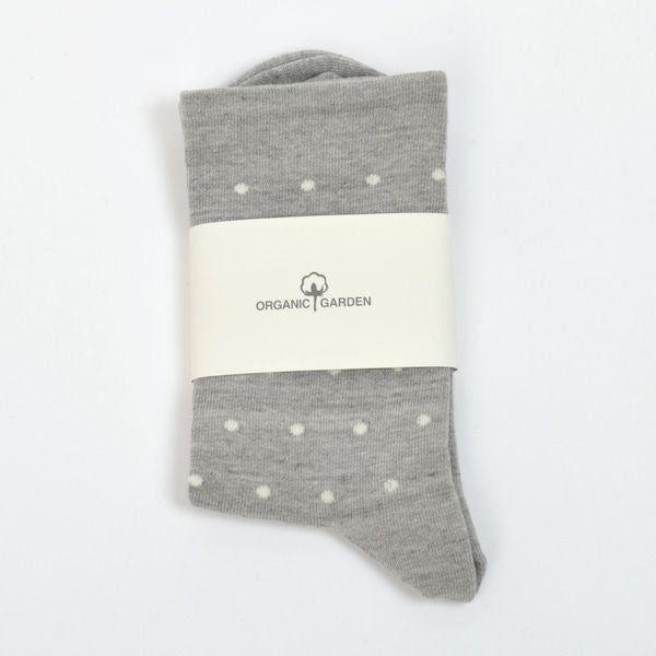 オーガニックコットン ゴムなしドットソックス