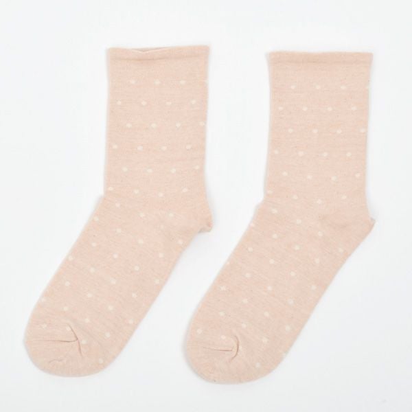 オーガニックコットン ゴムなしドットソックス