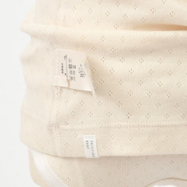 オーガニックコットン ベビー フラワーメッシュキャミ＆ショーツ