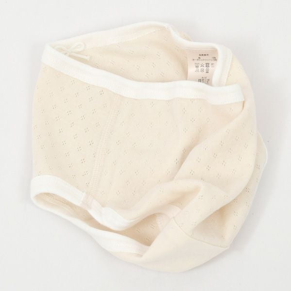 オーガニックコットン ベビー フラワーメッシュキャミ＆ショーツ