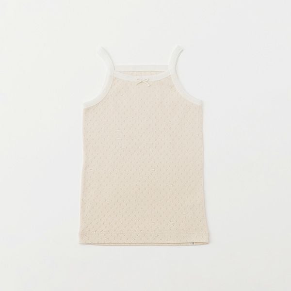 オーガニックコットン ベビー フラワーメッシュキャミ＆ショーツ