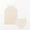 オーガニックコットン ベビー フラワーメッシュキャミ＆ショーツ