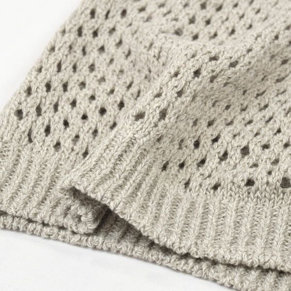 オーガニックコットン＆ヤクリネン メッシュ編みベスト