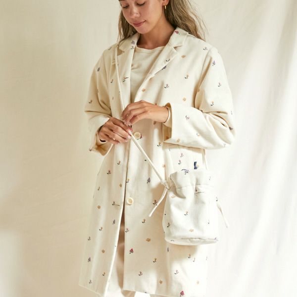 オーガニックコットン イングリッシュガーデン巾着バック