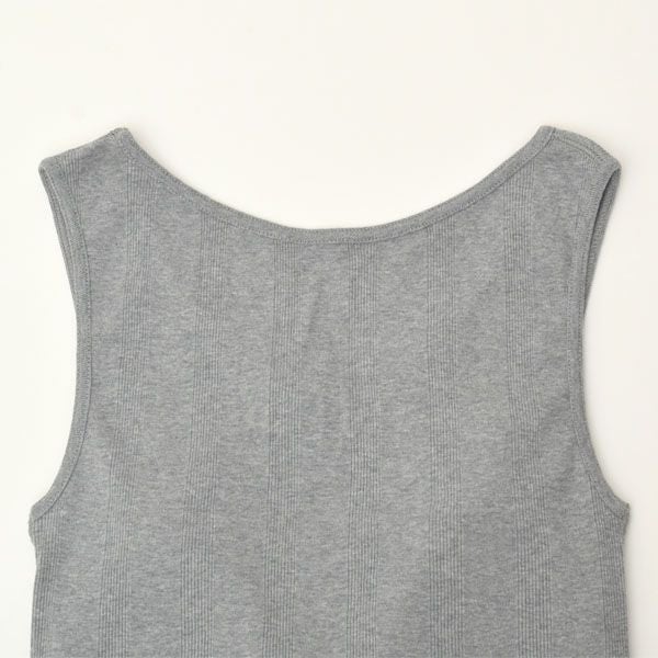 オーガニックコットン リブフライス パッド付タンクトップ
