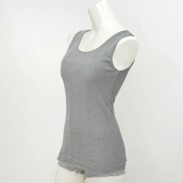 オーガニックコットン リブフライス パッド付タンクトップ