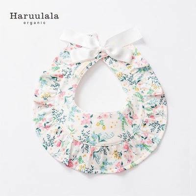 オーガニックコットン ラウンドフリルスタイ 花咲く音色