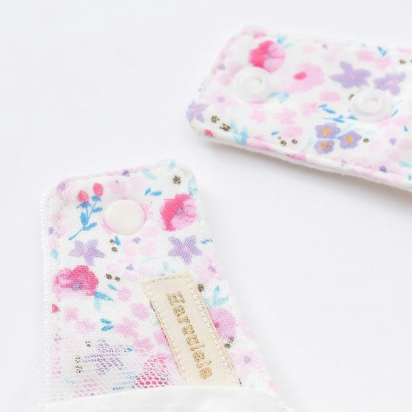 オーガニックコットン フリルスタイ 妖精と花たち