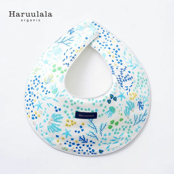 SALE／30%OFF】 オーガニックコットン ラウンドフリルスタイ 花咲く