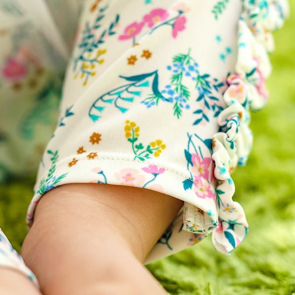 オーガニックコットン ベビーフリルパンツ（ロング） 花咲く音色