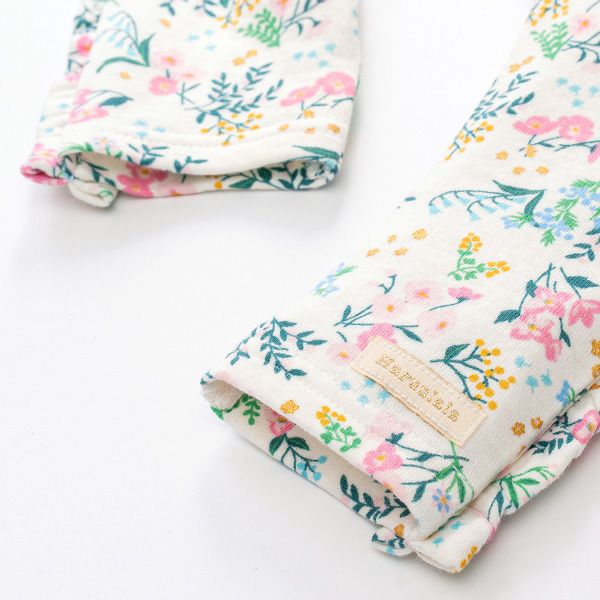 オーガニックコットン ベビーフリルパンツ（ロング） 花咲く音色