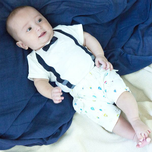 オーガニックコットン ベビーファーストパンツ（ショート） 自由飛行