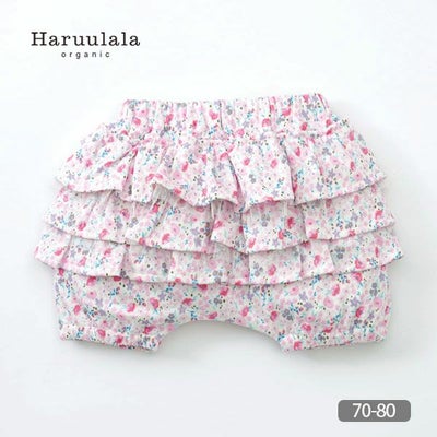 オーガニックコットン ベビーフリルパンツ（ショート） 妖精と花たち